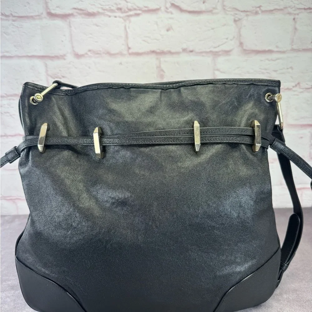 Gucci Sakai Calfskin Horsebit 1955 Cinch Top Messenger Bag Black - Picture 4 of 16